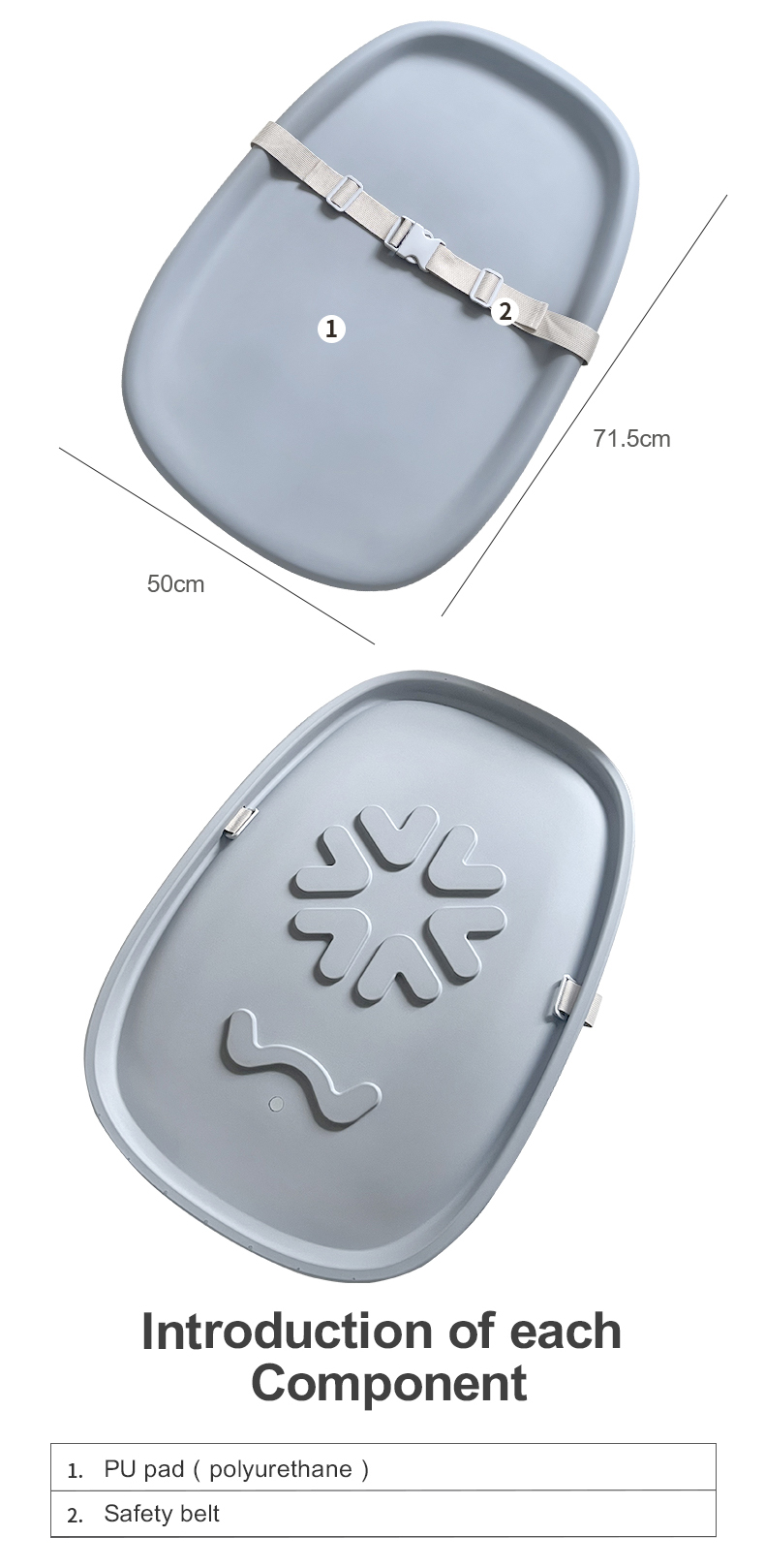 AHP-002 Baby Changing Pad with Soft PU Foam & Waterproof Cover Factory - Buy waterproof baby diaper pad, PU foam changing pad, Soft baby changing pad Product on Juyi Aibedo Baby Household Products Supplier A_05