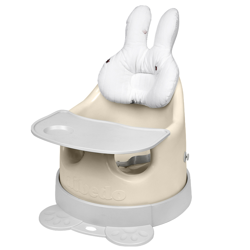 ACP-001 Waterproof Easy-Clean PU Foam Baby Dining Chair with Cartoon Headrest and Detachable Tray Supplier