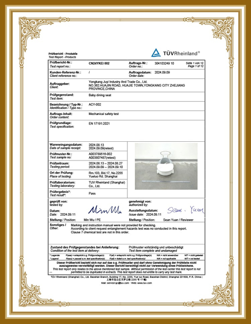 CN24YKEI 002 Baby Dining Seat Mechanical safety test