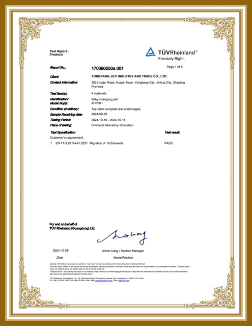 Baby Changing Pad EN71