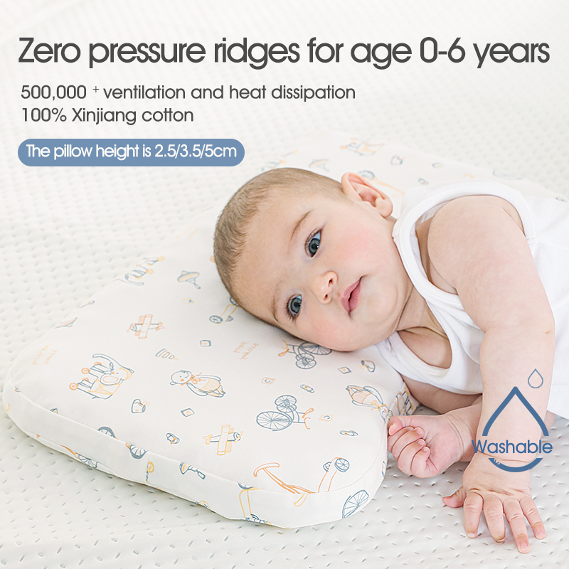 AGJZ-C Cartoon Prints Soft Baby Silicone Pillow for Newborn Sleep Wholesale