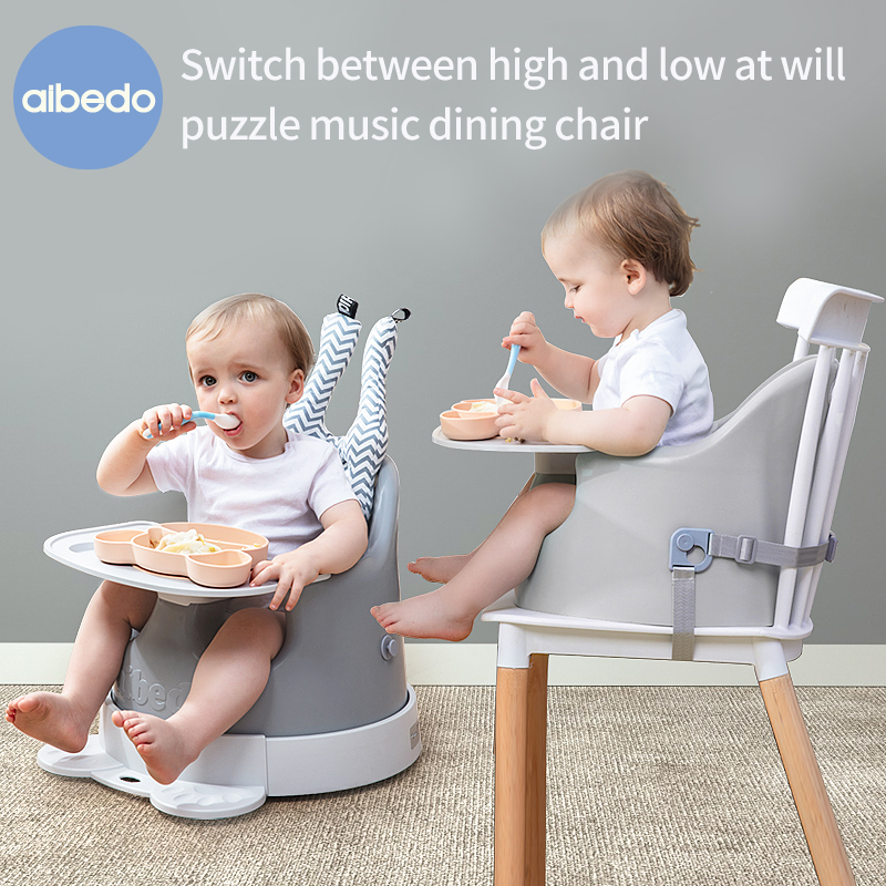 ACP-001 Waterproof Easy-Clean PU Foam Baby Dining Chair with Cartoon Headrest and Detachable Tray Supplier