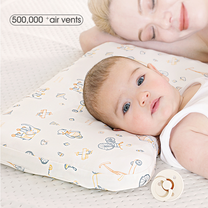 AGJZ-C Cartoon Prints Soft Baby Silicone Pillow for Newborn Sleep Wholesale