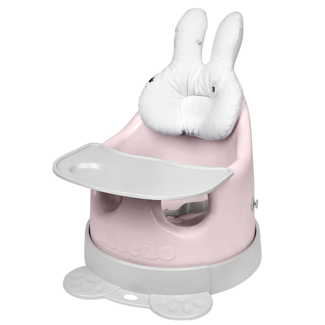 ACP-001 Waterproof Easy-Clean PU Foam Baby Dining Chair with Cartoon Headrest and Detachable Tray Supplier