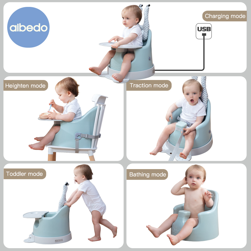 ACP-001 Baby Base 2-in-1 Dining and Feeding Seat for Toddlers Easy to Clean with Removable Tray Factory