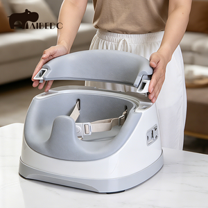 New ACP-007 Baby Base 2-in-1 Booster Feeding Seat And Floor Chair with Self-Storing Dining Plate Vendor